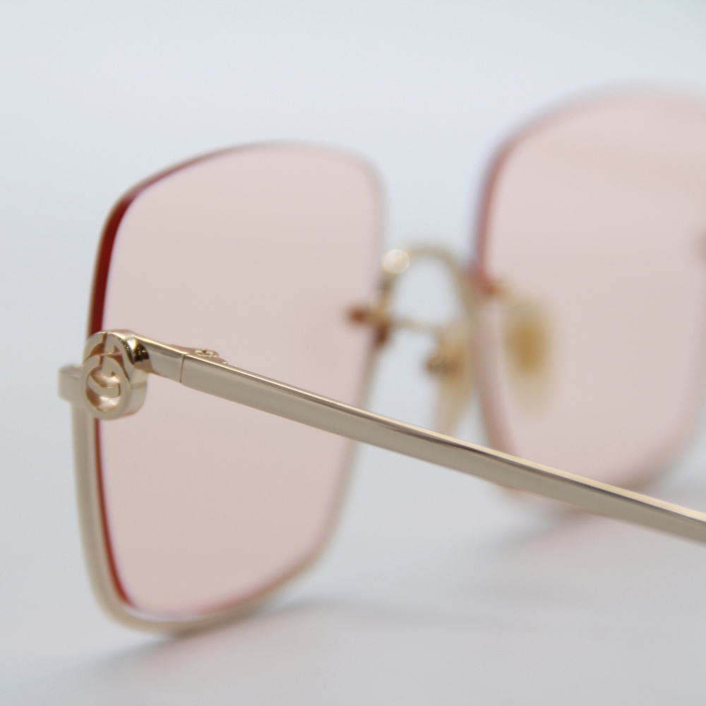 NEW GUCCI SUNGLASSES GG1279S 005 WOMEN PINK EYEWEAR - Picture 7 of 12